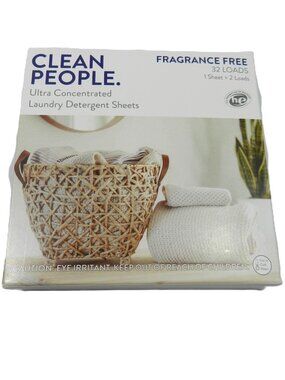 NIB Clean People Fragrance Free Laundry Detergent Srips